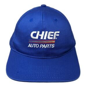 Chief Auto Parts Snapback Hat Blue One Size Adjustable Embroidered